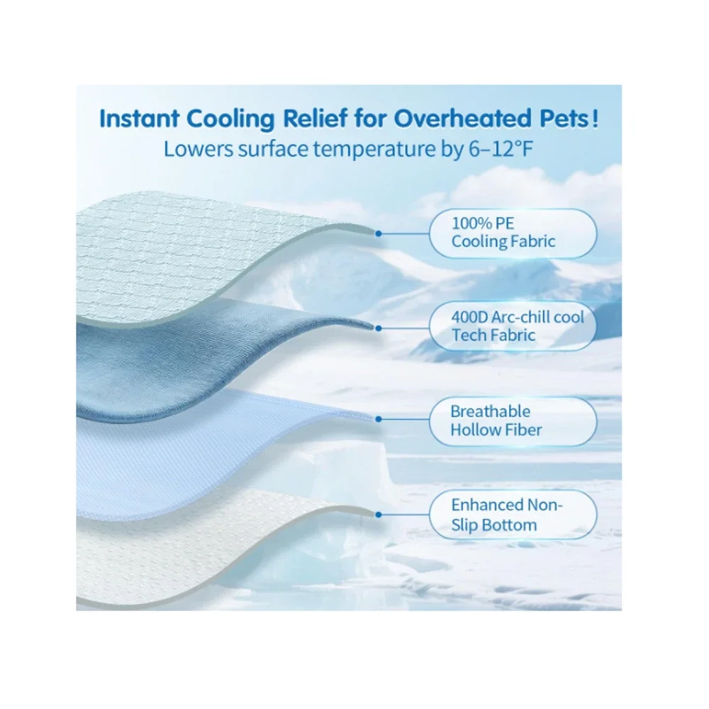Cooling Mat for Dogs and Cats Summer Pet Instant Cooling Pad Cold Bed Medium New